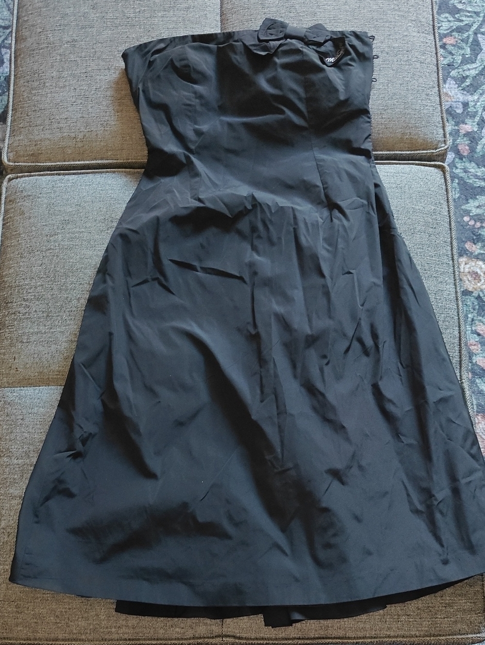 Miss Sixty Strapless Black A-Line Cocktail Dress